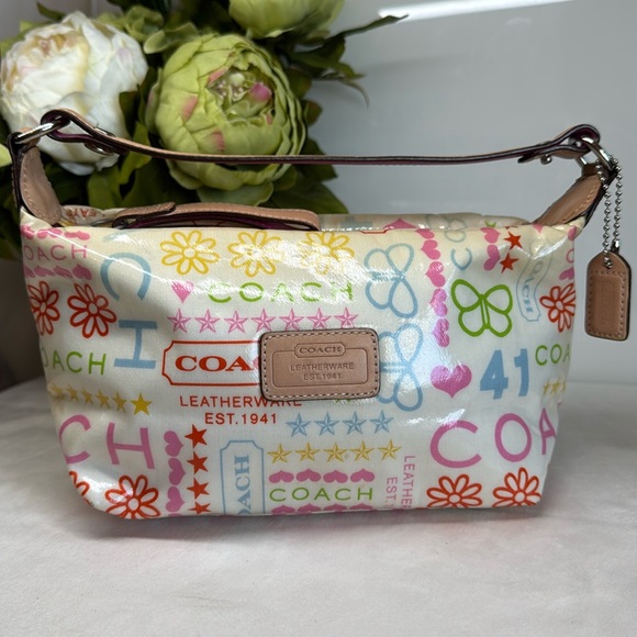Vintage Coach Spring Y2K  Pastel Graffiti Butterfly mini bag Trendy - Picture 1 of 7